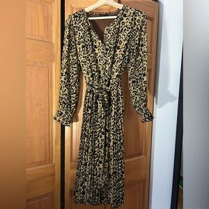 Jcrew pleated midi dress